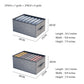 Hanylulu Upgraded Drawer Organizers for Clothing, 2 Pack Closet Organizers for Clothes, Shirt, Tshirt, jeans, Pants, Underwear, Dresses,Towel (Gray, 1PACK x7 grids+1PACK x9 grids)（BUY ON AMAZON)